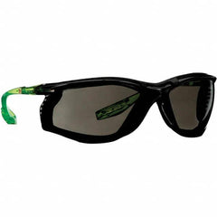 Safety Glass: Anti-Fog & Scratch-Resistant, Polycarbonate, Gray Lenses, Frameless, UV Protection Dual