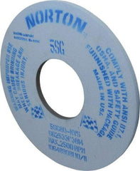 Norton - 14" Diam x 5" Hole x 1/2" Thick, K Hardness, 80 Grit Surface Grinding Wheel - Ceramic, Type 1, Medium Grade, 1,800 Max RPM, Vitrified Bond, No Recess - Exact Industrial Supply