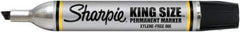 Sharpie - Black Permanent Marker - Chisel Tip, AP Nontoxic Ink - Exact Industrial Supply