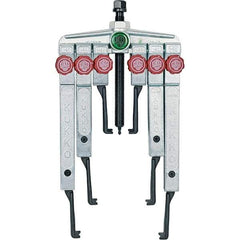 KUKKO - 8 Piece, 1-1/2 to 7-7/8" Spread, Multi-Purpose Puller Set - 1 Bolt, 6 Jaws, 11-7/8" Reach - Exact Industrial Supply