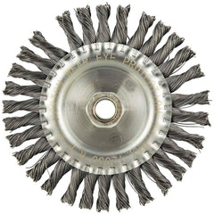 Norton - 6" OD, 5/8-11 Arbor Hole, Knotted Carbon Wheel Brush - Exact Industrial Supply