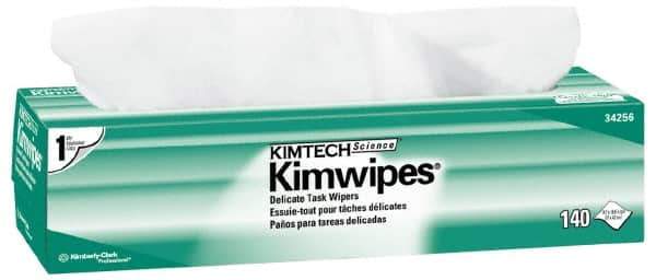 Kimtech - Dry Clean Room/Lab/Critical Task Wipes - Pop-Up, 16-5/8" x 14-3/4" Sheet Size, White - Exact Industrial Supply