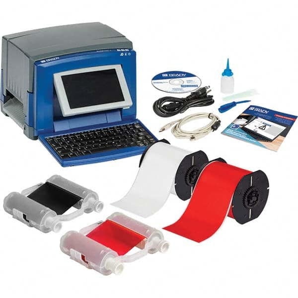 Electronic Label Makers; Power Source: Electric; Includes: Documentation Holder; B30 Series 4x100' Red Label; B30 Series R10000 Printer Ribbon Black; BradyPrinter S3100 Sign and Label Printer; Cleaning Kit; B30 Series 4x100' White Label; Cutter Cleaning T