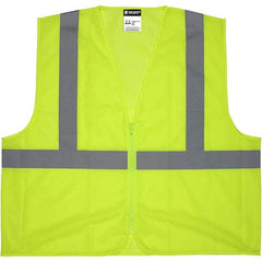 MCR Safety - Size 3XL Lime Mesh General Purpose High Visibility Vest - Exact Industrial Supply