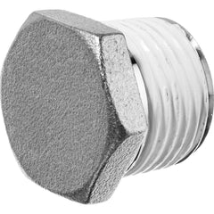 USA Sealing - Stainless Steel Pipe Fittings; Type: Hex Head Plug ; Fitting Size: 1/4 ; End Connections: MBSPT w/Thread Sealant ; Material Grade: 316 ; Pressure Rating (psi): 150 - Exact Industrial Supply
