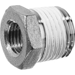 USA Sealing - Stainless Steel Pipe Fittings; Type: Hex Bushing ; Fitting Size: 3/4 x 3/8 ; End Connections: MBSPT x FBSPT w/Thread Sealant ; Material Grade: 304 ; Pressure Rating (psi): 150 - Exact Industrial Supply
