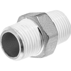 USA Sealing - Stainless Steel Pipe Fittings; Type: Hex Nipple ; Fitting Size: 1 x 1 ; End Connections: MBSPT x MBSPT w/Thread Sealant ; Material Grade: 304 ; Pressure Rating (psi): 150 - Exact Industrial Supply