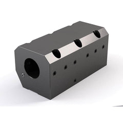 Global CNC Industries - Turret & VDI Tool Holders; Type: Mazak ID Block ; Clamping System: 114mm X 203mm ; Tool Axis: ID ; Through Coolant: No ; Additional Information: 6 Mounting Holes - Exact Industrial Supply