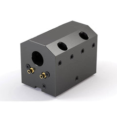Global CNC Industries - Turret & VDI Tool Holders; Type: Haas ID Block ; Clamping System: 73mm X 70mm ; Tool Axis: ID ; Through Coolant: No ; Additional Information: 4 Mounting Holes - Exact Industrial Supply