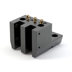Global CNC Industries - Turret & VDI Tool Holders; Type: Haas Double OD Single Side Block ; Clamping System: 73mm X 70mm ; Tool Axis: OD ; Through Coolant: No ; Outside Diameter (Decimal Inch): 1.0000 ; Additional Information: 4 Mounting Holes - Exact Industrial Supply