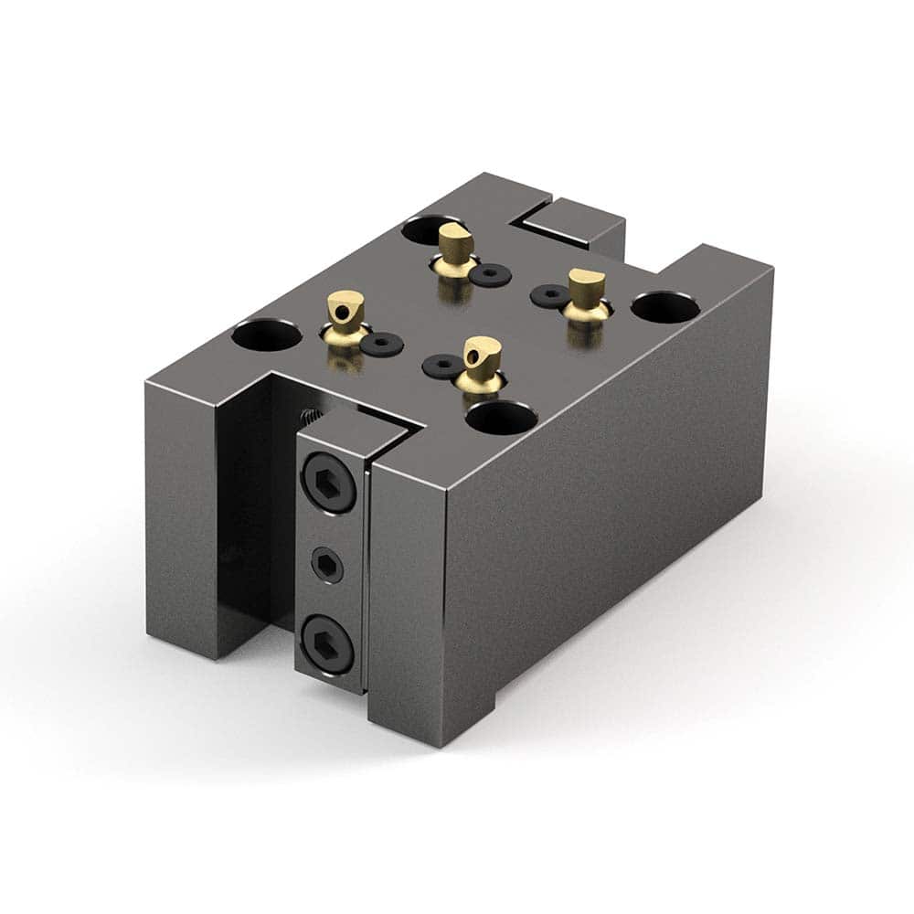 Global CNC Industries - Turret & VDI Tool Holders; Type: Okuma Double OD Turning Block ; Clamping System: 80mm X 78mm ; Tool Axis: OD ; Through Coolant: No ; Outside Diameter (Decimal Inch): 1.0000 ; Additional Information: 4 Mounting Holes - Exact Industrial Supply