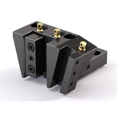 Global CNC Industries - Turret & VDI Tool Holders; Type: Haas Double OD Turning Block ; Clamping System: 73mm X 70mm ; Tool Axis: OD ; Through Coolant: No ; Outside Diameter (Decimal Inch): 1.0000 ; Additional Information: 4 Mounting Holes - Exact Industrial Supply