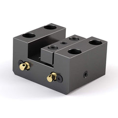 Global CNC Industries - Turret & VDI Tool Holders; Type: Hwacheon OD Facing Block ; Clamping System: 90mm X 50mm ; Tool Axis: OD ; Through Coolant: No ; Outside Diameter (Decimal Inch): 1.0000 ; Additional Information: 4 Mounting Holes - Exact Industrial Supply