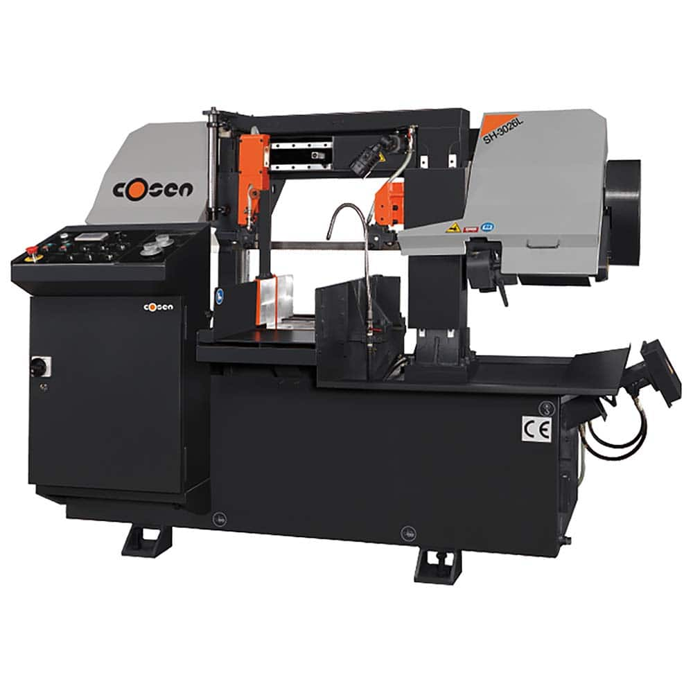 Cosen - Horizontal Bandsaws; Machine Style: Semi-Automatic ; Drive Type: Variable Frequency ; Angle of Rotation: 90 ; Maximum Capacity (Rectangular) (Inch): 10.2 x 11.8 ; Maximum Capacity (Rounds) (Inch): 10.2 ; Phase: 3 - Exact Industrial Supply