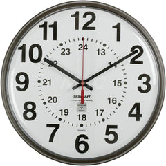 Wall Clocks; Type: ATOMIC WALL CLOCK; Display Type: 12/24 Hour; Power Source: (1) AA Battery; Face Color: White; Case Color: Brown