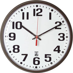 Wall Clocks; Type: Wall Clock; Display Type: Analog; Power Source: (1) AA Battery; Face Color: White; Case Color: Bronze; EPP Indicators: Biodegradable; Pre Consumer Recycled Content : 0; Total Recycled Content: 0; Post Consumer Recycled Content: 0