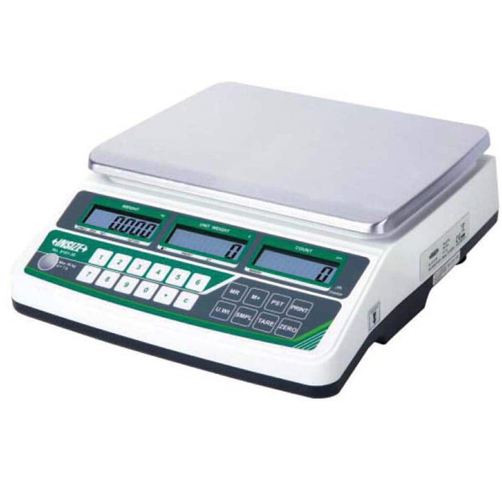 Insize USA LLC - Portion Control & Counting Bench Scales; Scale Type: Counting Scale ; Display Type: LCD ; Capacity (kg): 15.0000 ; Capacity (Lb.): 33.00 ; Capacity (oz.): 529.109 ; Graduation: 0.001 Lbs. - Exact Industrial Supply