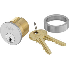 Yale - Cylinders; Keying: Schlage C ; Number of Pins: 6 ; Finish/Coating: Satin Chrome - Exact Industrial Supply