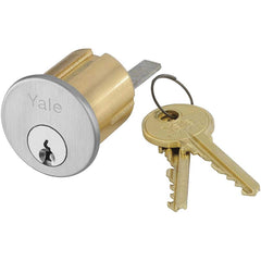 Yale - Cylinders; Keying: Schlage C ; Number of Pins: 6 ; Finish/Coating: Satin Chrome - Exact Industrial Supply