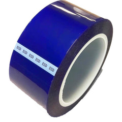 Bertech - Anti-Static Equipment Accessories; Type: ESD Polyester Tape ; Backing Material: Polyester (Film) ; Series: ESDBPT ; Tape Width (Inch): 1.5 ; Tape Length (Feet): 216.00 ; Tape Length (yd): 72.00 - Exact Industrial Supply