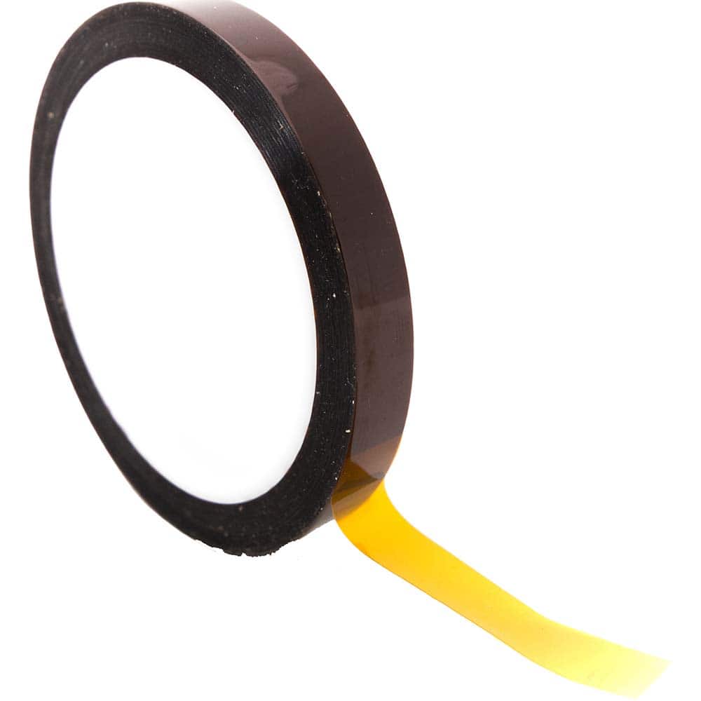 Bertech - Film Tape; Material Type: Polyimide ; Thickness (mil): 3.5000 ; Color: Amber ; Adhesive Material: Silicone ; Width (Inch): 0.39 ; Width (mm): 10.00 - Exact Industrial Supply