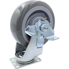 Snap-Loc - Specialty Casters; Type: Caster ; Style: Swivel w/Brake ; Mount: Stem ; Load Capacity (Lb.): 450.000 ; Wheel Diameter: 6 (Inch); Wheel Width: 1-1/4 (Inch) - Exact Industrial Supply