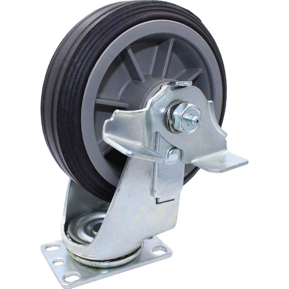 Snap-Loc - Specialty Casters; Type: Caster ; Style: Swivel w/Brake ; Mount: Stem ; Load Capacity (Lb.): 375.000 ; Wheel Diameter: 6 (Inch); Wheel Width: 1-1/4 (Inch) - Exact Industrial Supply