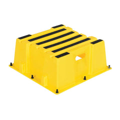 Vestil - Step Stools; Type: Step Stand ; Base Type: Rubber ; Height (Inch): 10-1/2 ; Width (Inch): 25 ; Depth (Inch): 25 ; Load Capacity (Lb.): 500.000 - Exact Industrial Supply