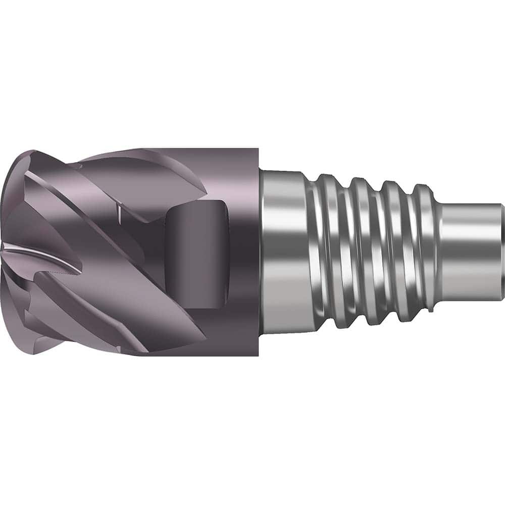 Corner Radius & Corner Chamfer End Mill Heads; Mill Diameter (Inch): 1; Mill Diameter (Decimal Inch): 1.0000; Length of Cut (Inch): 1.0080; Connection Type: E25; Overall Length (Inch): 1.9530; Flute Type: Spiral; Material Grade: WJ30TF; Helix Angle: 50; C
