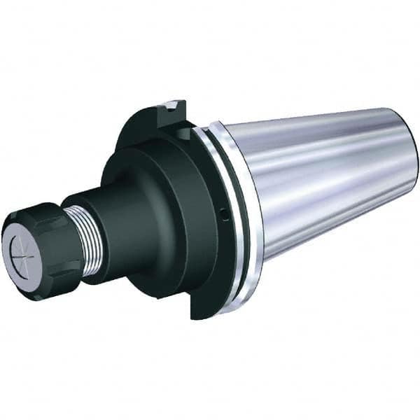 Collet Chuck: 1 to 16 mm Capacity, ER Collet, Taper Shank 4″ Projection, Balanced to 20,000 RPM, Through Coolant