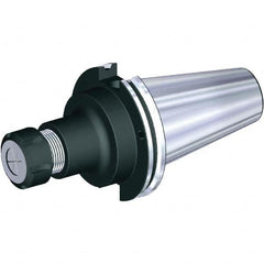 Collet Chuck: 1 to 13 mm Capacity, ER Collet, Taper Shank 4″ Projection, Balanced to 20,000 RPM, Through Coolant