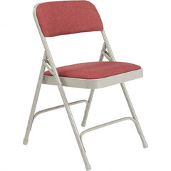 National Public Seating - Folding Chairs Pad Type: Folding Chair w/Fabric Padded Seat Material: Fabric; Steel - Exact Industrial Supply