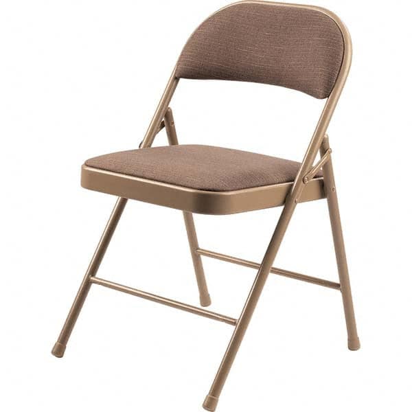 National Public Seating - Folding Chairs Pad Type: Folding Chair w/Fabric Padded Seat Material: Fabric/Steel - Exact Industrial Supply