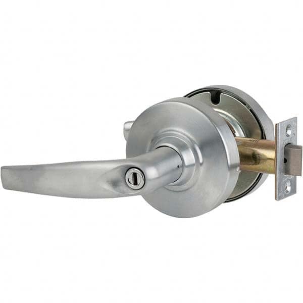 Schlage - Privacy Lever Lockset for 1-5/8 to 2-1/8" Doors - Exact Industrial Supply