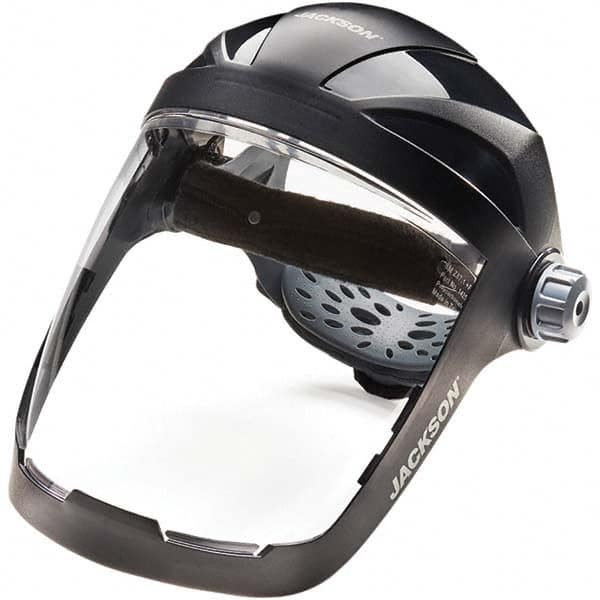 Face Shield: Polycarbonate, Gray, 9″ High, 12″ Wide, Includes 370 Headgear