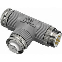 Single Pole Plugs & Connectors; Connector Type: Tapping Tee; End Style: Male-Female-Female-Female; Termination Method: Threaded Stud; Amperage: 30 A; Voltage: 600 V; Maximum Compatible Wire Size (AWG): 2 AWG; Minimum Compatible Wire Size: 2 AWG; Minimum C