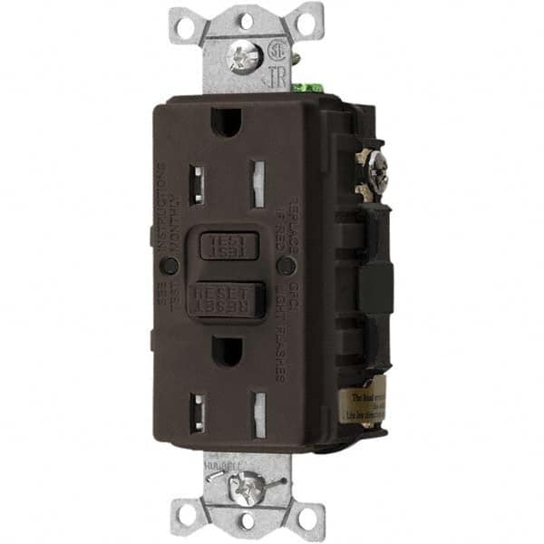 Bryant Electric - GFCI Receptacles Grade: Commercial Color: Brown - Exact Industrial Supply