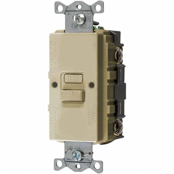 Bryant Electric - GFCI Receptacles Grade: Commercial Color: Ivory - Exact Industrial Supply