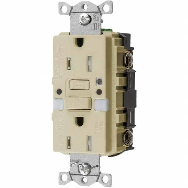 Bryant Electric - GFCI Receptacles Grade: Commercial Color: Ivory - Exact Industrial Supply