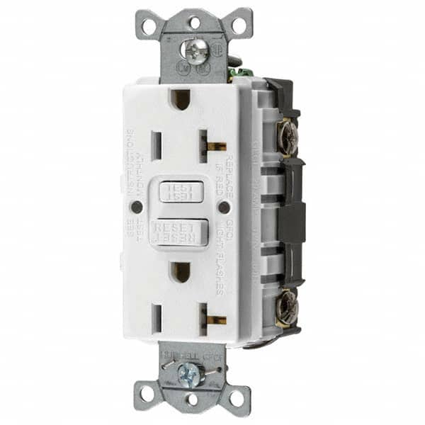 Bryant Electric - GFCI Receptacles Grade: Commercial Color: White - Exact Industrial Supply