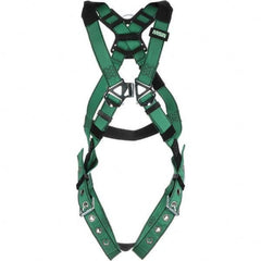 Fall Protection Harnesses: 400 Lb, Vest Style, Size Standard, Polyester Friction Shoulder Strap, Quick-Connect Chest Strap