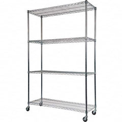 ALERA - 2,400 Lb Capacity 4 Shelf Wire Shelving - Starter Unit - Exact Industrial Supply