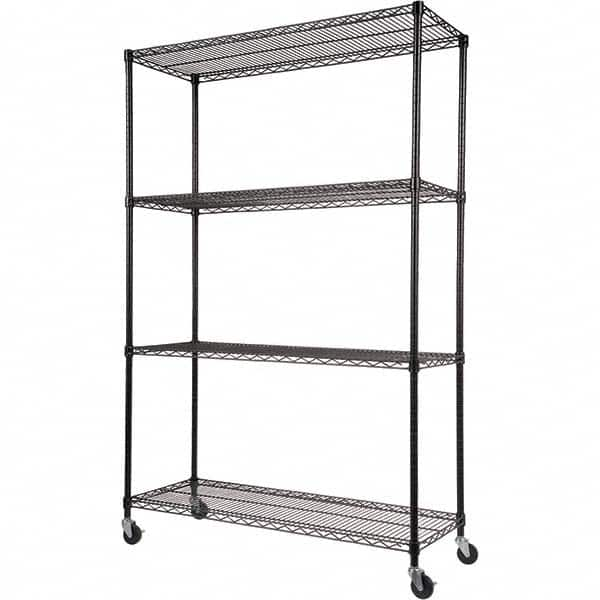 ALERA - 2,400 Lb Capacity 4 Shelf Wire Shelving - Starter Unit - Exact Industrial Supply