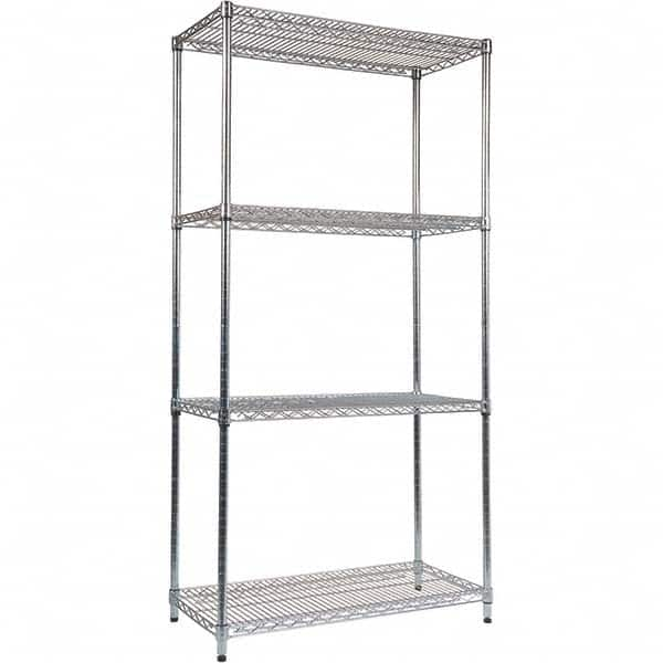 ALERA - 5,000 Lb Capacity 4 Shelf Wire Shelving - Starter Unit - Exact Industrial Supply