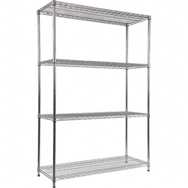 ALERA - 5,000 Lb Capacity 4 Shelf Wire Shelving - Starter Unit - Exact Industrial Supply