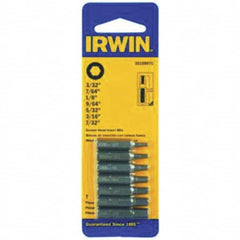 Irwin - 7/32" Square Size Insert Bit Set - Exact Industrial Supply