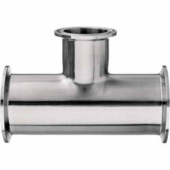 Value Collection - Sanitary Stainless Steel Pipe Fittings Type: Tee Style: Quick-Clamp - Exact Industrial Supply