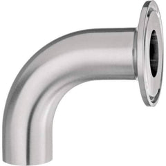 Value Collection - Sanitary Stainless Steel Pipe Fittings Type: 90 Elbow Adapter Style: Quick-Clamp to Butt Weld - Exact Industrial Supply