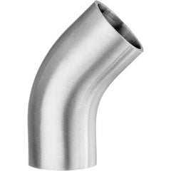 Value Collection - Sanitary Stainless Steel Pipe Fittings Type: 45 Elbow Style: Butt Weld - Exact Industrial Supply