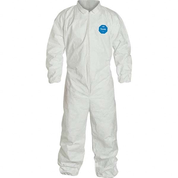 Dupont - Pack of (25) Size SL White Tyvek General Purpose Coveralls - Exact Industrial Supply